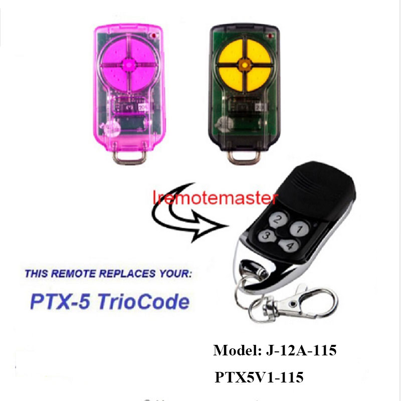 PTX5 V1 TrioCode Gate Urruneko Atea Ordezkatzeko 433.92MHz Rolling Coderako